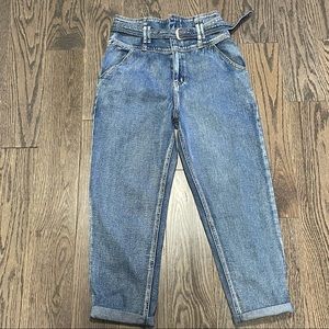 Forever 21 High Waisted Belted Jeans